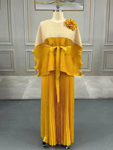 HEYFANCYSTYLE Luxury Pleated Top Skirt Set, Couture Wedding Guest